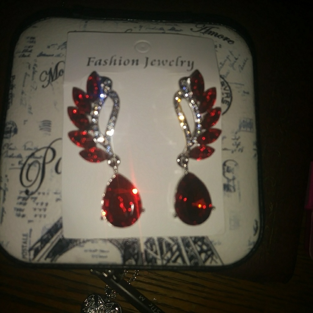 Red earrings